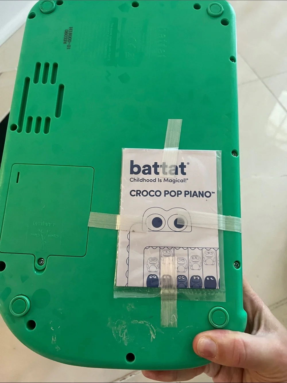 Battat Croco Pop Piano Toy Keyboard with Songs Sounds Lights